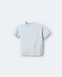 Toddler Neutral Short-Sleeve Relaxed Tee - Light Blue