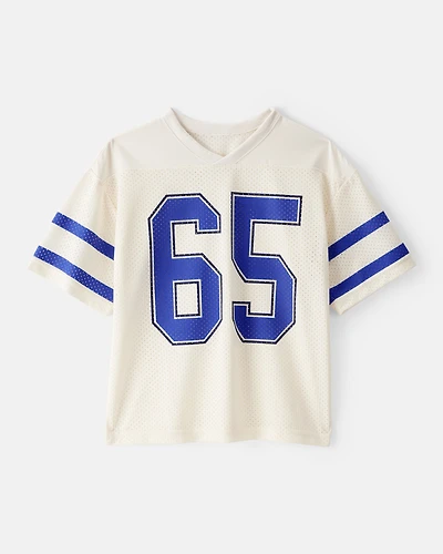 Boys Short-Sleeve Mesh Jersey - White