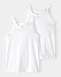 Kid 2-Pack Cotton Cami Tanks