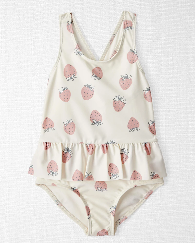 Toddler Girl Recycled Strawberry-Print Swimsuit