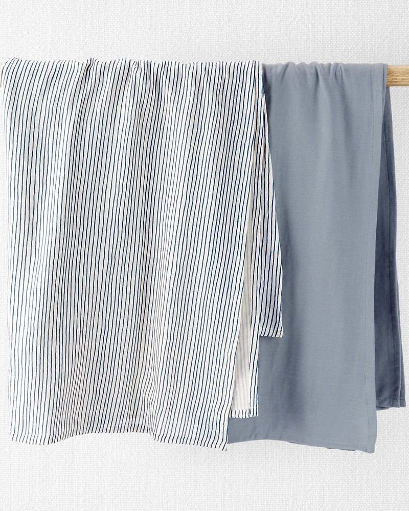 Baby 2-Pack Organic Cotton Muslin Swaddle Blankets