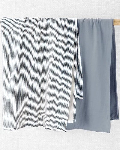 Baby 2-Pack Organic Cotton Muslin Swaddle Blankets