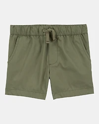 Baby Pull-On Poplin Shorts - Green