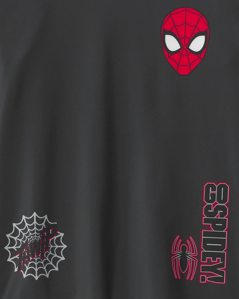 Boys 2-Piece ©Marvel Spider-Man Rashguard & Swim Trunk Set - Black/Red