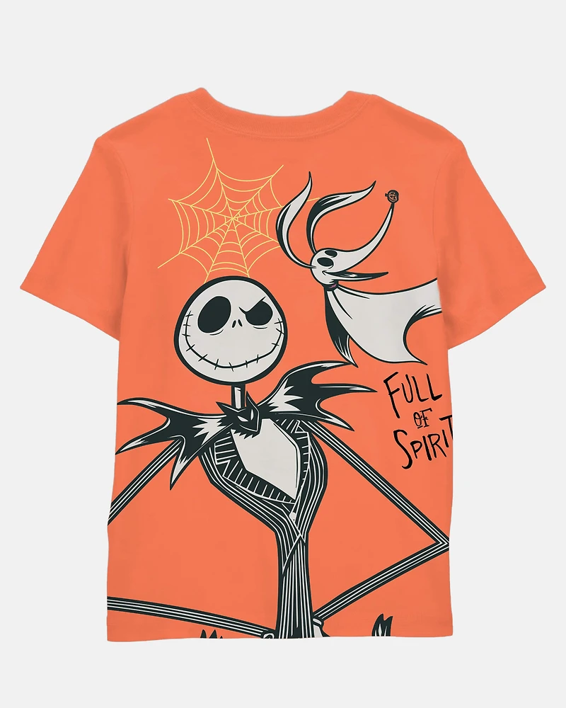 Boys Glow Nightmare Before Christmas Halloween Short-Sleeve Graphic Tee - Orange