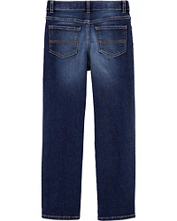 Kid Dark Wash Husky-Fit Classic Jeans