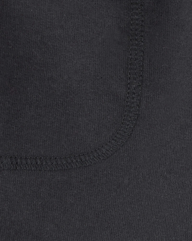 Baby Boy French Terry Shorts - Black