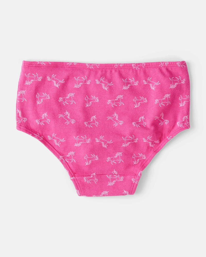 Kid 7-Pack Unicorn Brief Stretch Cotton Undies