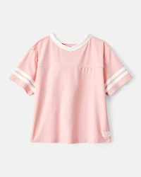 Girls 2-Piece Short-Sleeve Tee & Knit Active Skort Set - Pink