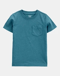 Toddler Solid Short-Sleeve Pocket Tee - Teal