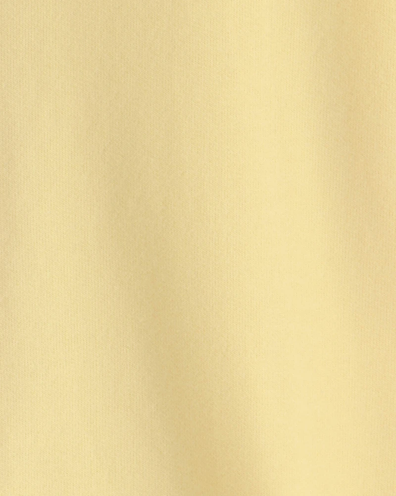 Kids French Terry Zip-Up Hoodie - Yellow