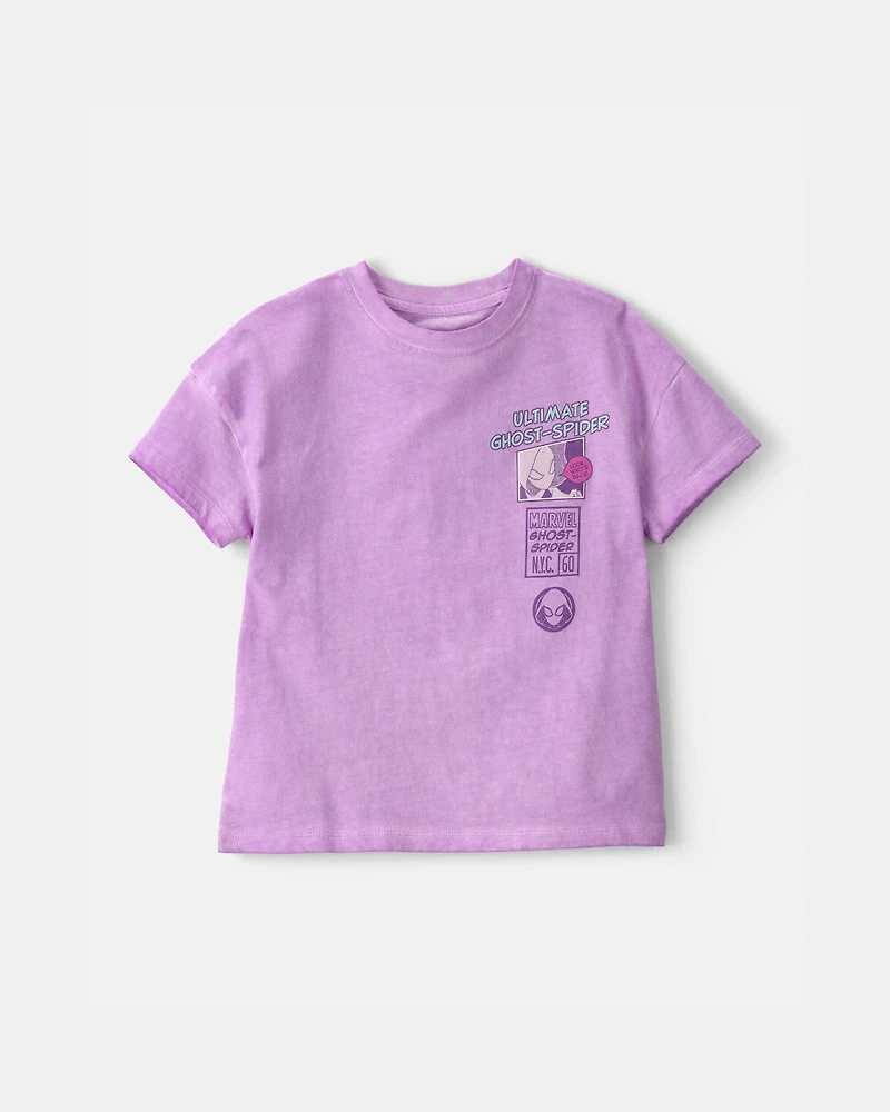 Toddler Girl Ghost-Spider Graphic Tee - Purple