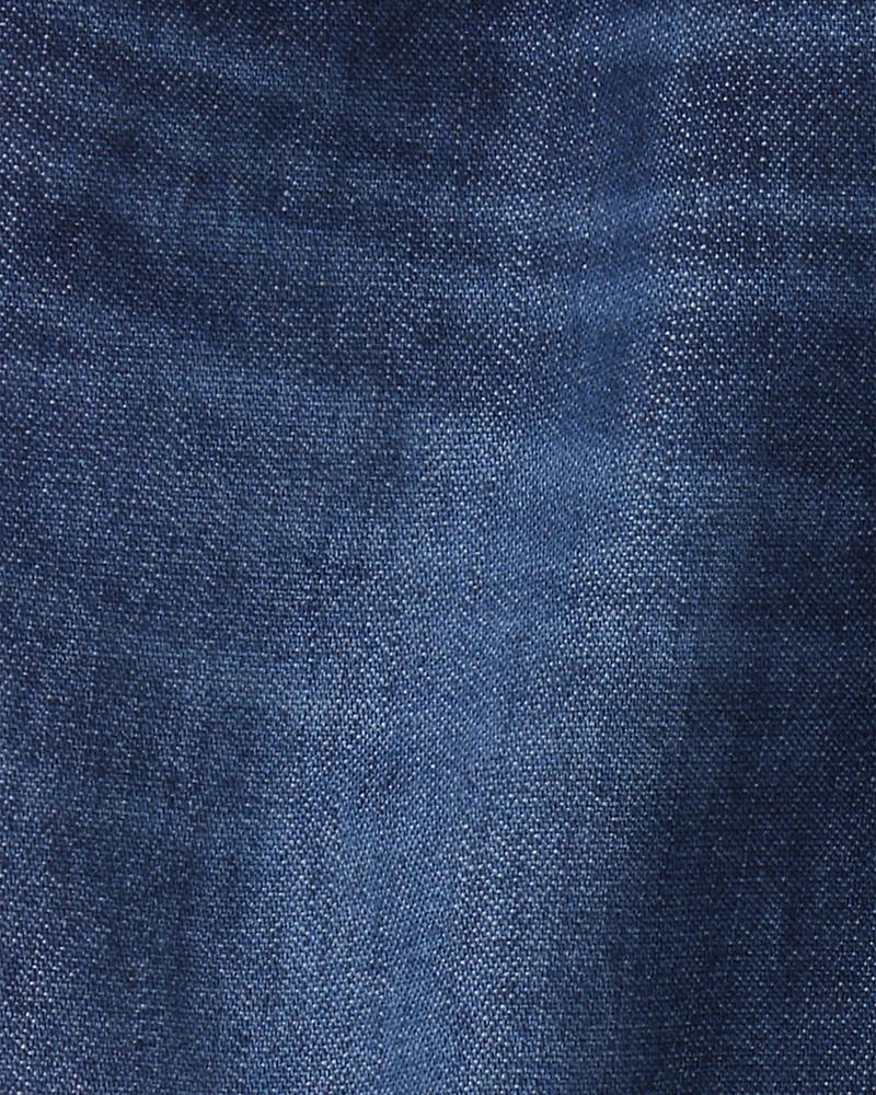 Baby Boy Lined Dark Wash Straight Jeans