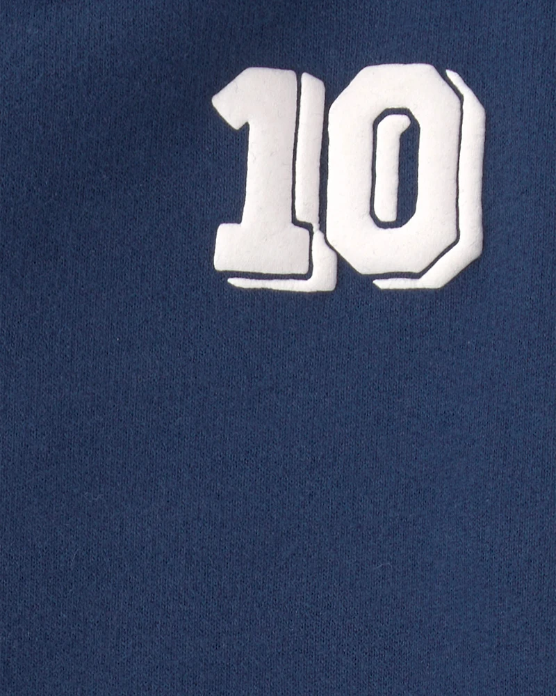 Baby Boy Varsity French Terry Pullover Sweatshirt - Navy Blue