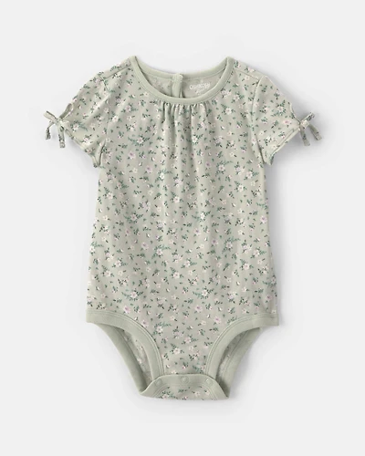 Baby Girl Floral Short-Sleeve Bodysuit