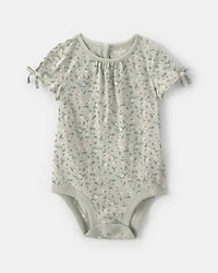 Baby Girl Floral Short-Sleeve Bodysuit