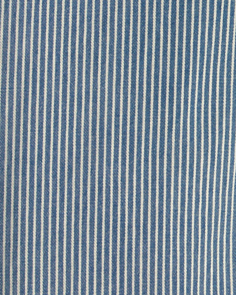 Girls Toddler Girl Hickory Stripe Denim Relaxed Jeans - Light Wash