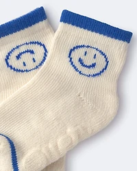 Toddler Emotions Crew Socks - Cream