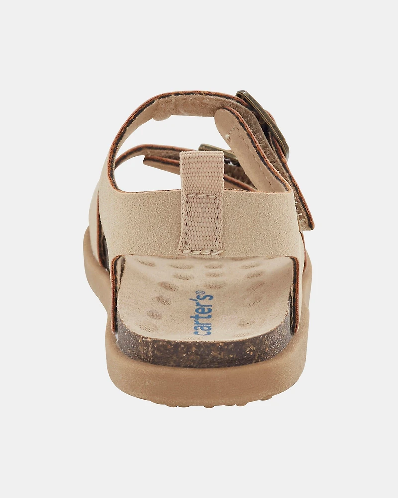 Baby Every Step® First Walker Faux Cork Sandals - Beige