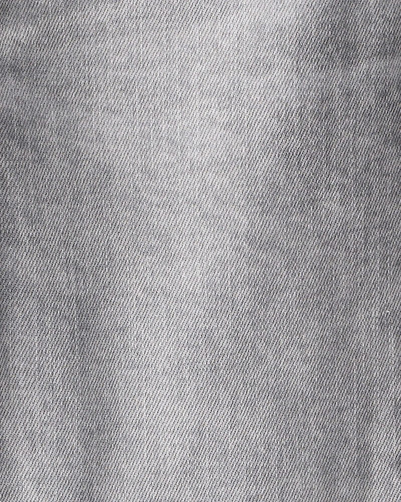 Boys Denim Pull-On Straight Jeans - Grey Wash