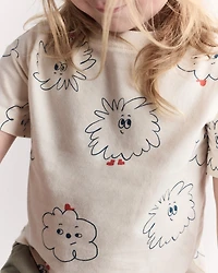 Toddler Squish Short-Sleeve Relaxed Graphic Tee - Cream