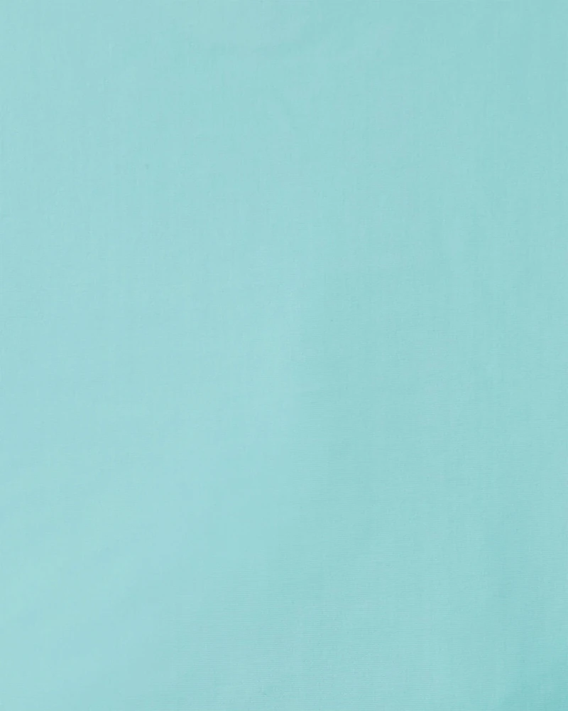 Girls 2-Piece Long-Sleeve Rashguard Swimsuit Set - Turquoise