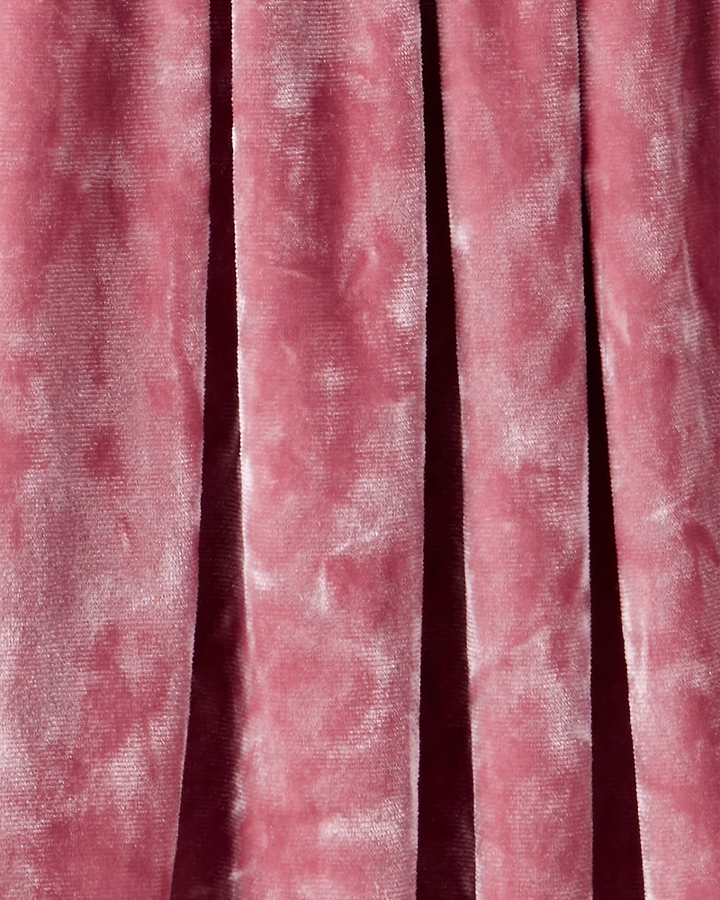 Girls Velour Skater Skirt - Pink