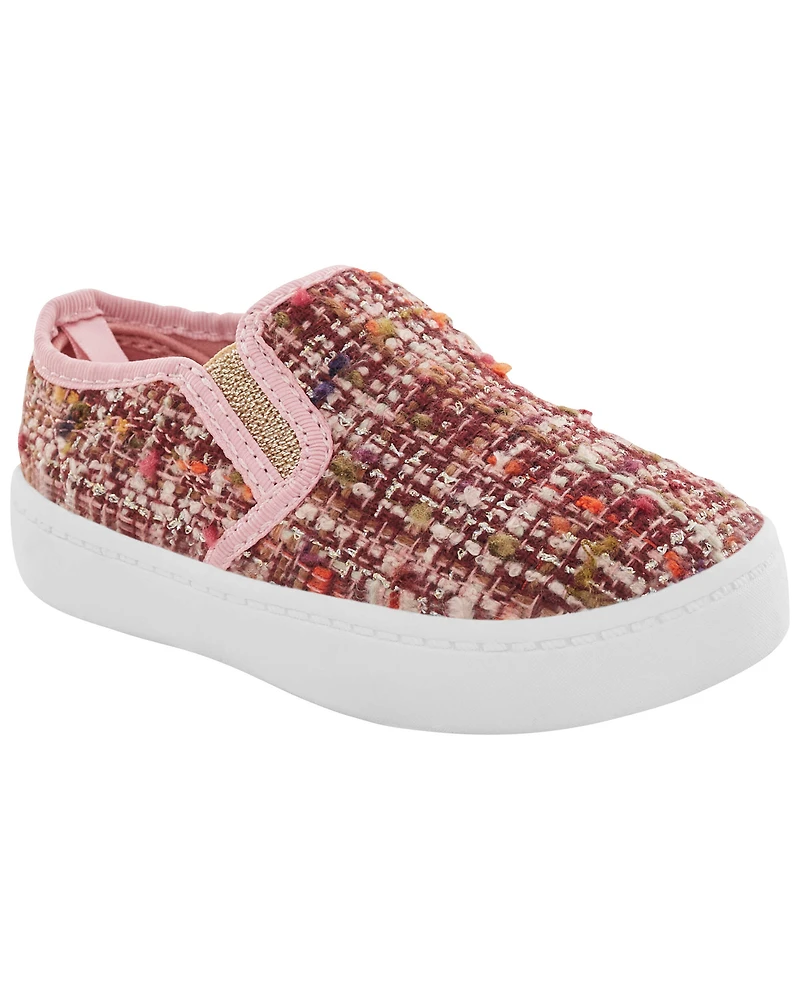 Toddler Tweed Slip-On Casual Shoes