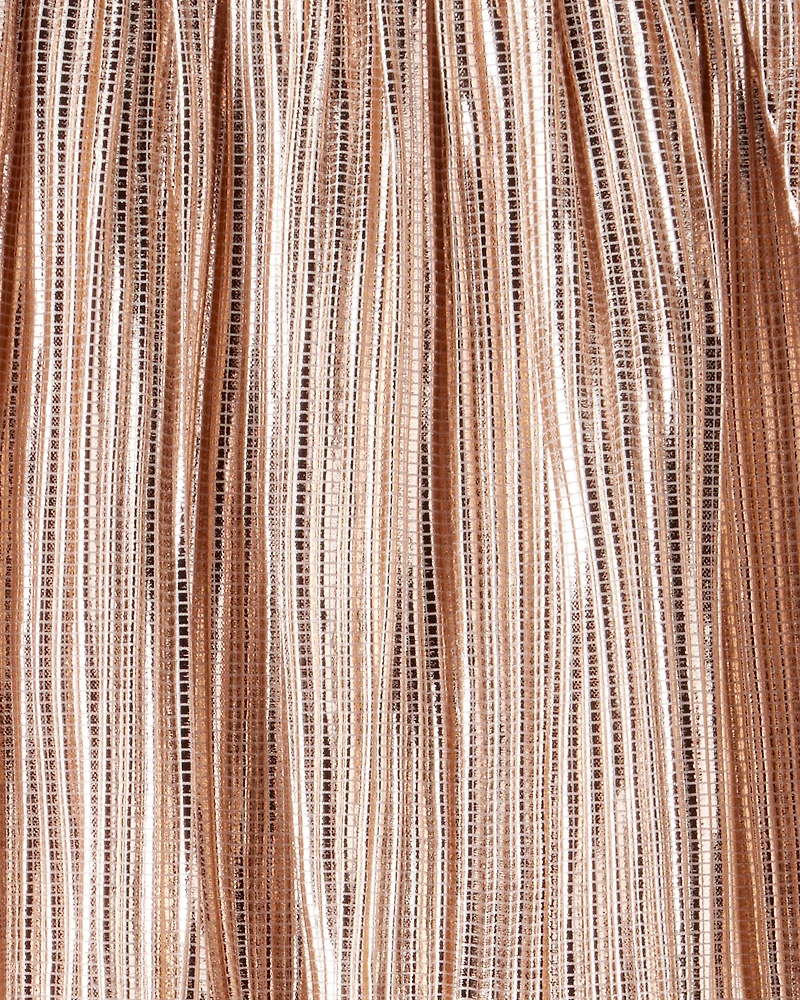 Toddler Girl Metallic Pleated Skirt - Gold