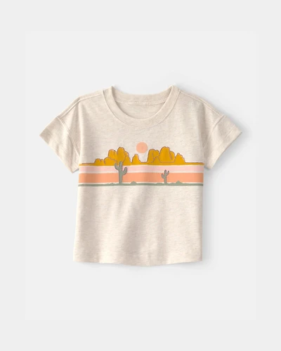 Baby Boy Cactus Desert Graphic Tee - Cream
