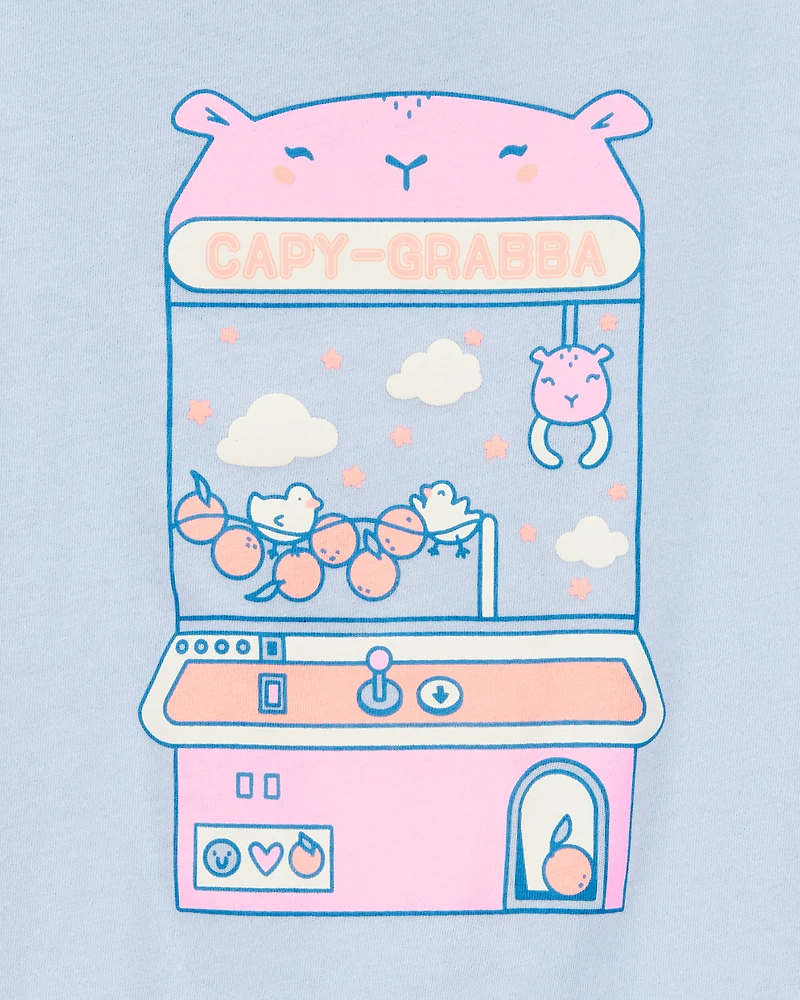 Kid Capy-Grabba Short-Sleeve Graphic Tee - Blue