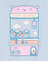 Kid Capy-Grabba Short-Sleeve Graphic Tee - Blue