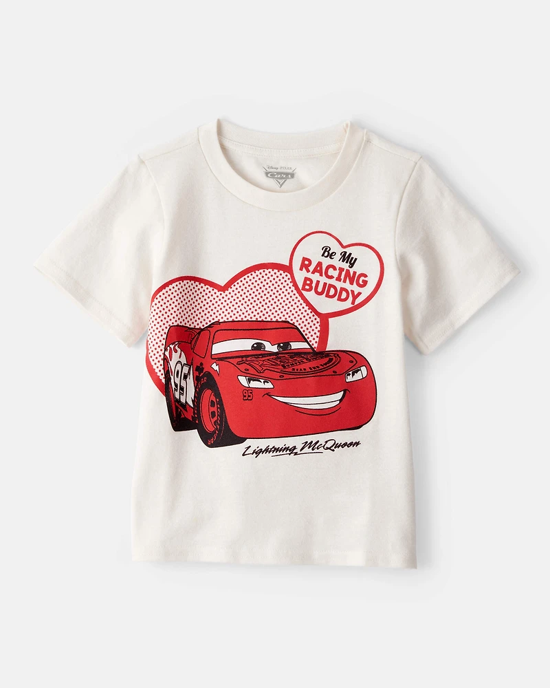 Toddler Boy Valentine's Day ©Disney/Pixar Cars Short-Sleeve Graphic Tee - Ivory