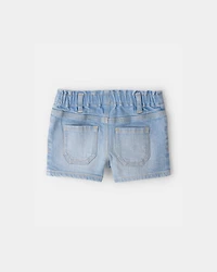 Baby Girl Denim Shorts - Light Wash