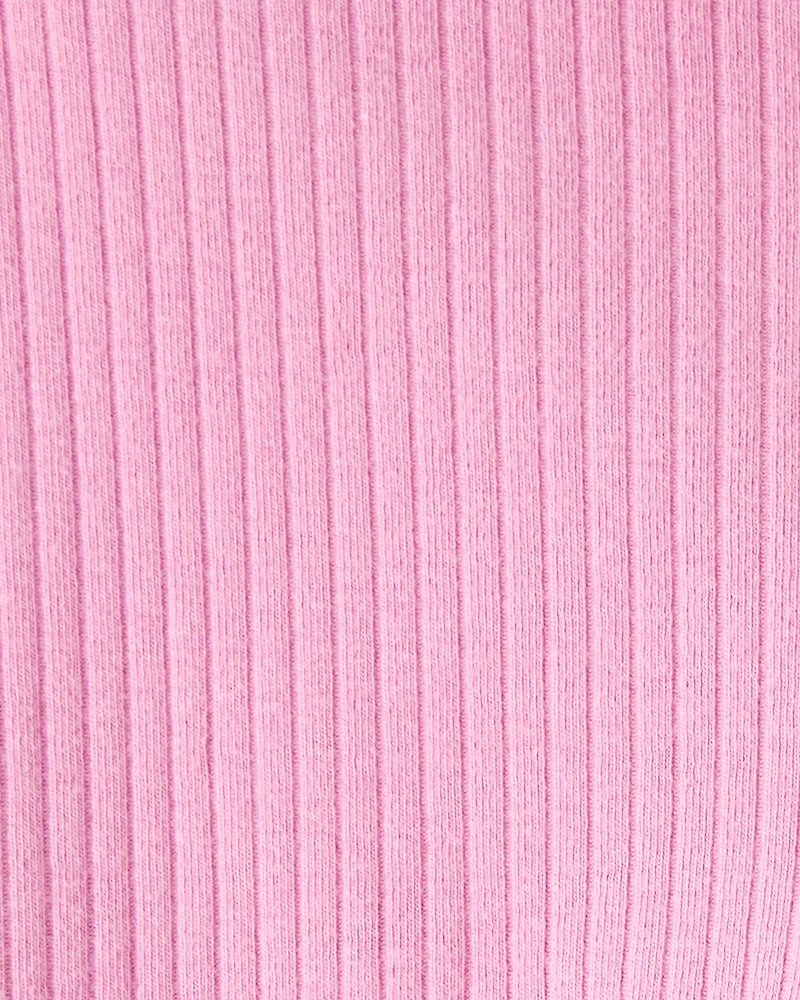 Toddler Girl Cotton Rib Pull-On Stretch Leggings - Purple