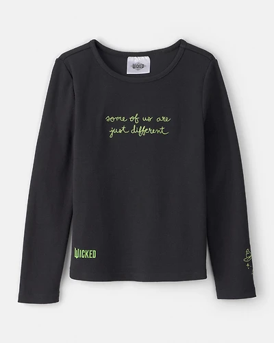 Girls Wicked Elphaba Rib Top - Black
