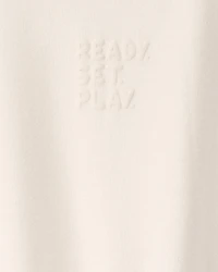 Toddler Girl 'Ready Set Play' French Terry Pullover Sweatshirt - Ivory