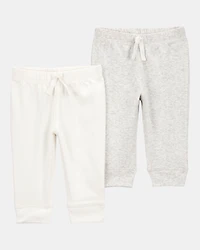 Baby 2-Pack Pull-On Pants - Ivory