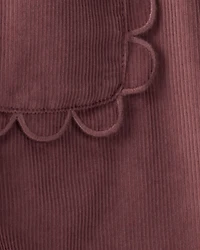 Toddler Girl 2-Piece Floral Corduroy Jumper - Brown