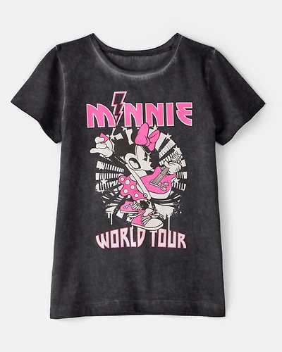 Girls Disney© Minnie Mouse Music Short-Sleeve Graphic Tee - Black/Pink