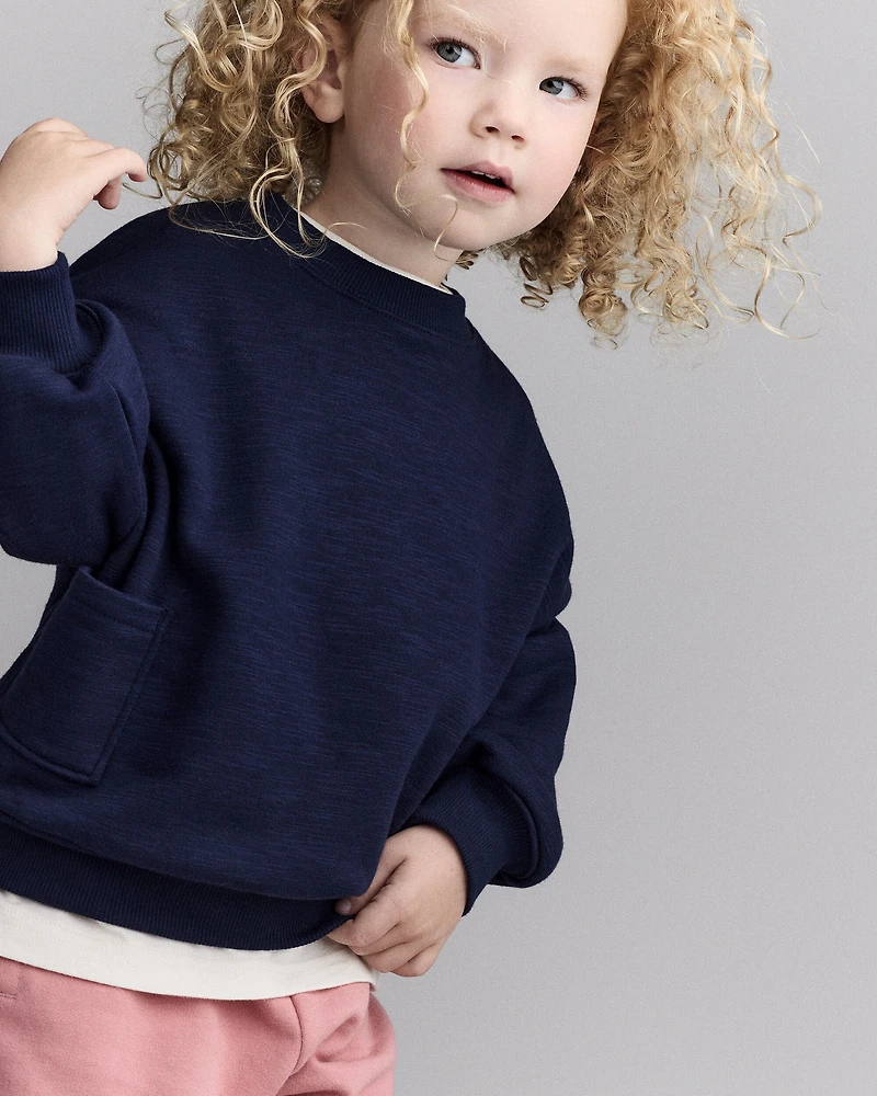 Toddler Otter Sweatshirt™ with Pockets- Navy