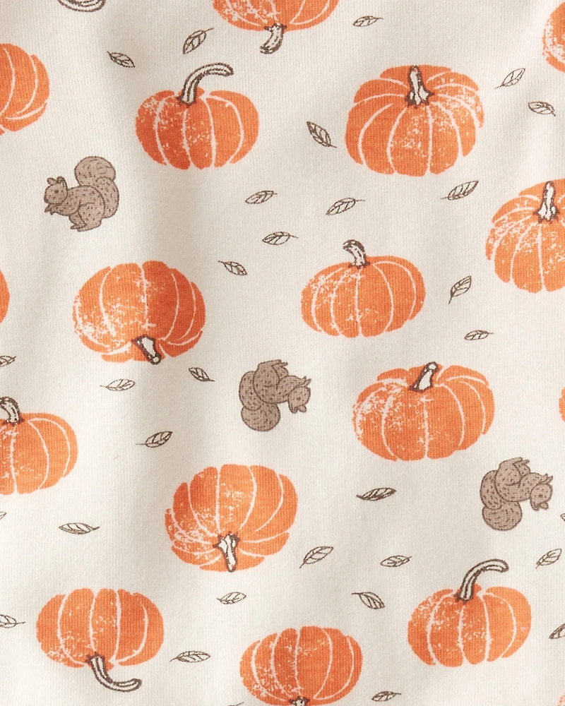 Baby 2-Piece Organic Cotton Pajamas in Harvest Pumpkins