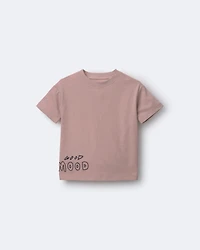 Toddler 'Good Mood' Relaxed Tee - Mauve