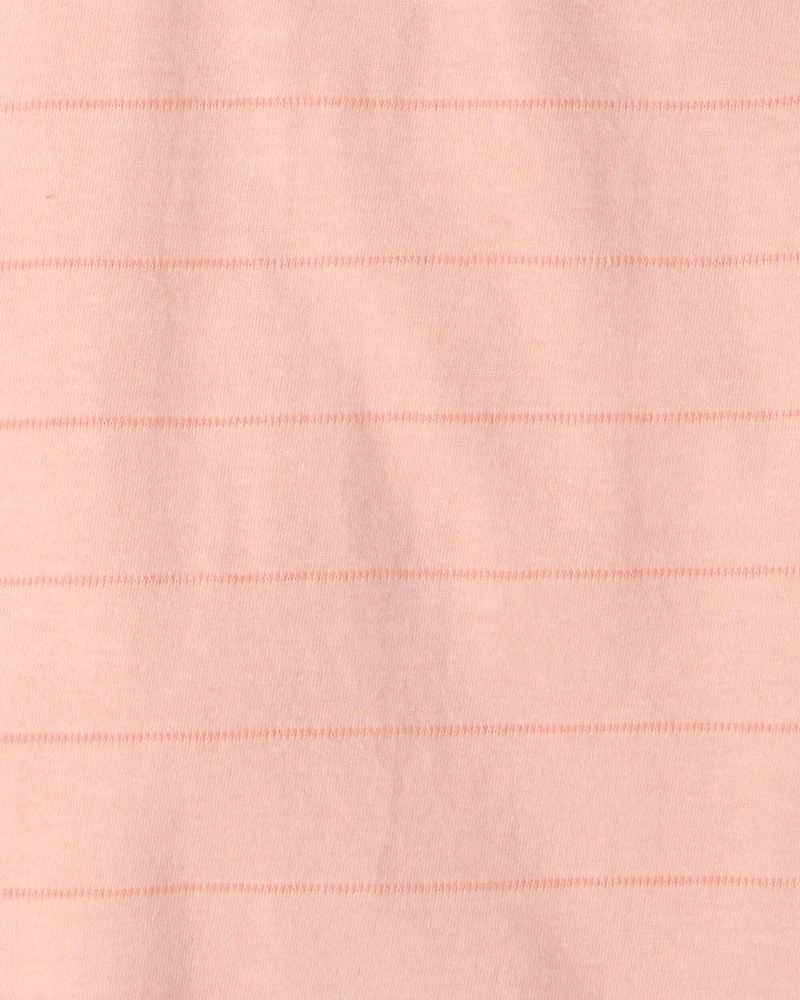 Boys Striped Henley T-Shirt - Orange