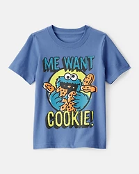 Toddler Boy Sesame Street Cookie Monster Short-Sleeve Graphic Tee - Blue
