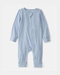 Baby Boy 2-Way Zip PurelySoft Sleep & Play Pajama - Blue