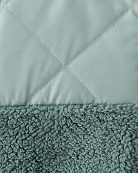 Toddler Boy Long-Sleeve Midweight Quilted Sherpa Jacket - Green