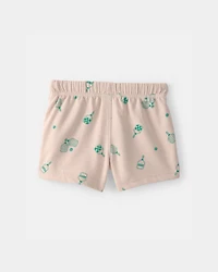 Baby Boy Pickleball French Terry Shorts - Brown