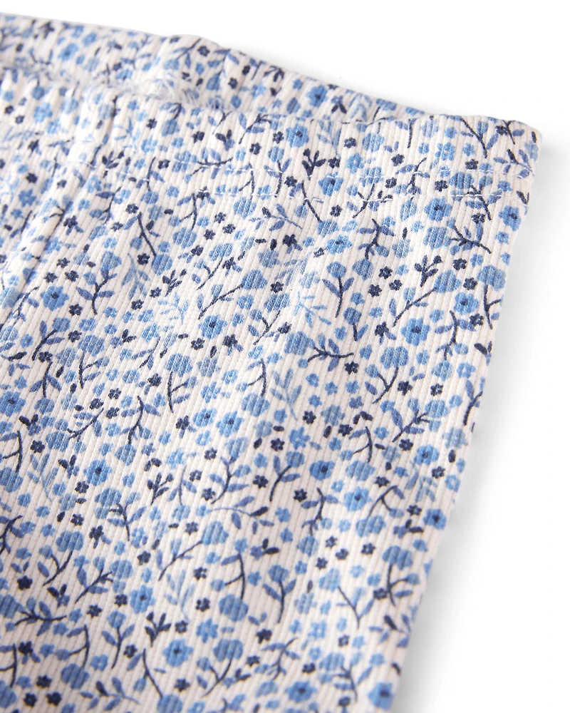 Baby Girl 2-Pack Organic Cotton Ribbed Pedal Shorts