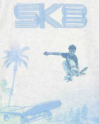 Kid Short-Sleeve Skateboard Tee - Grey